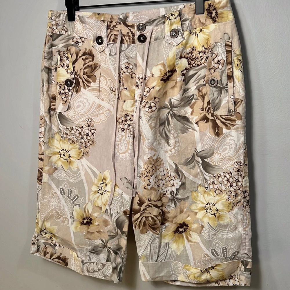Caribbean Joe Island Supply Co Linen Blend Shorts sz 10